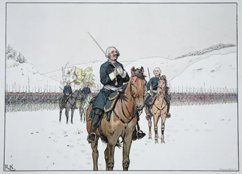 Gebet des Alten Dessauers vor der Schlacht bei Kesselsdorf, 15. Dezember 1745
